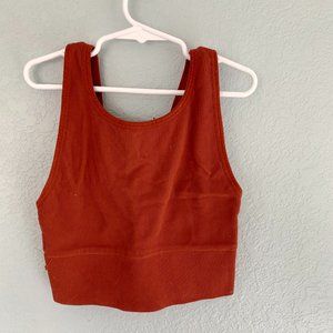 Victoria's Secret Ribbed High Neck Scoop Back Seamless Sports Bra Top Small (S)